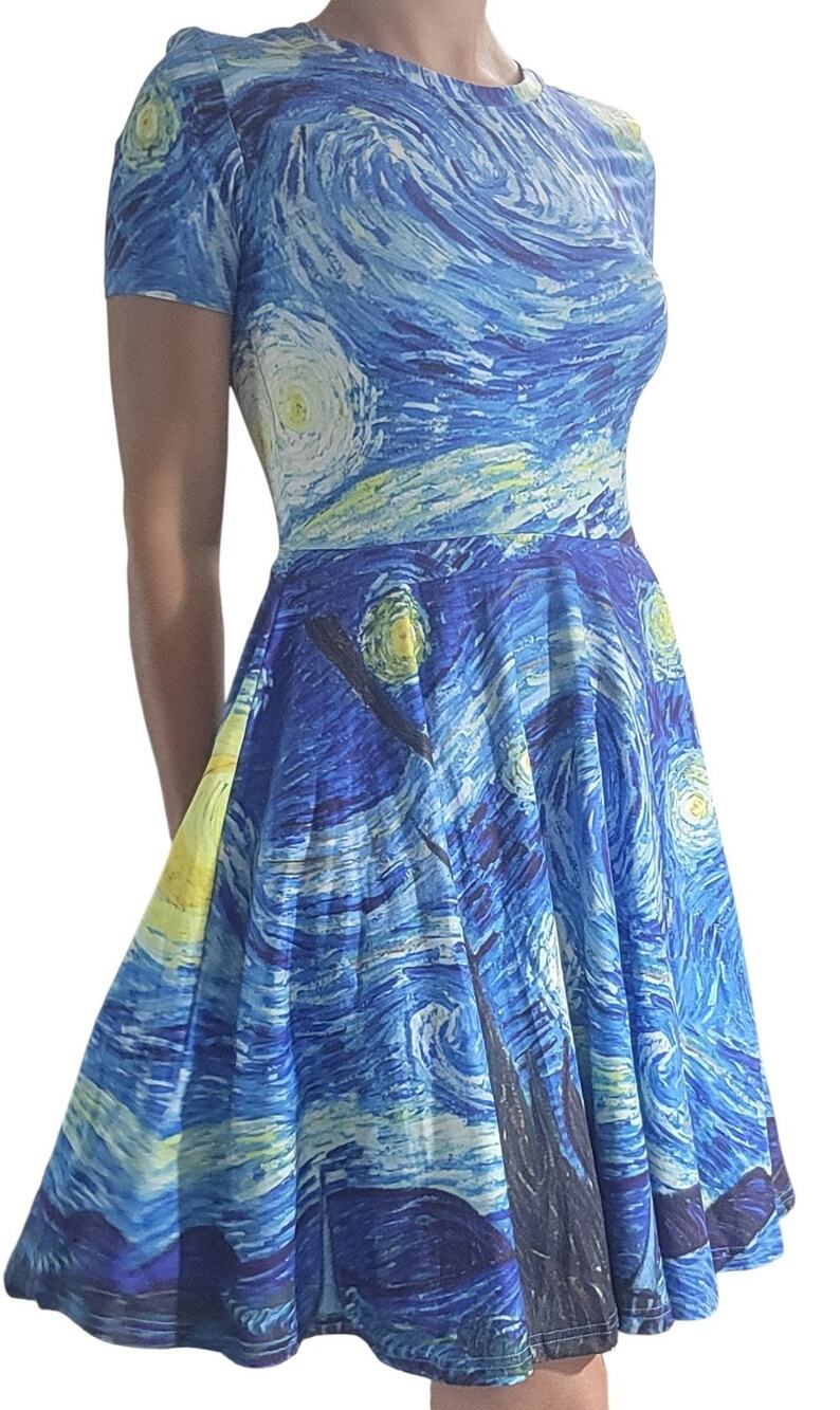 Vincent Van Gogh The Starry Night Skater Dress Size M